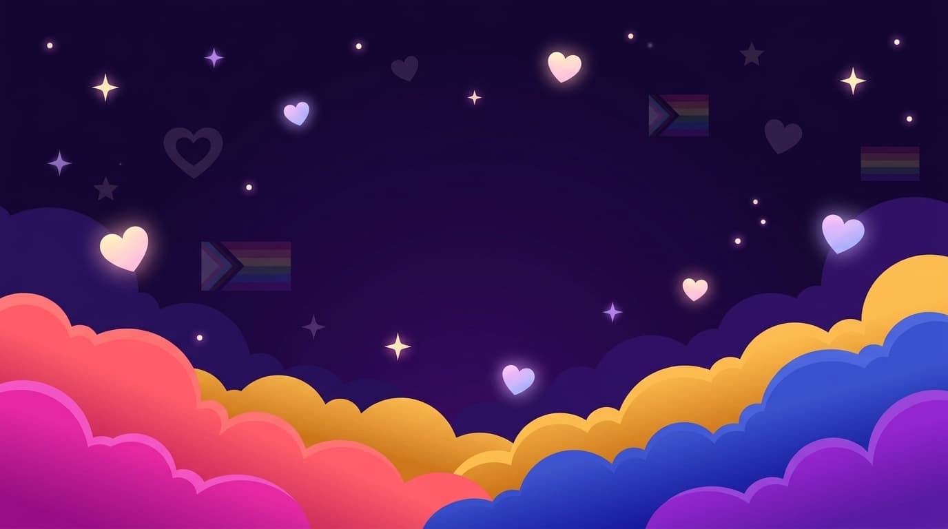 My Pride brand dark illustration background